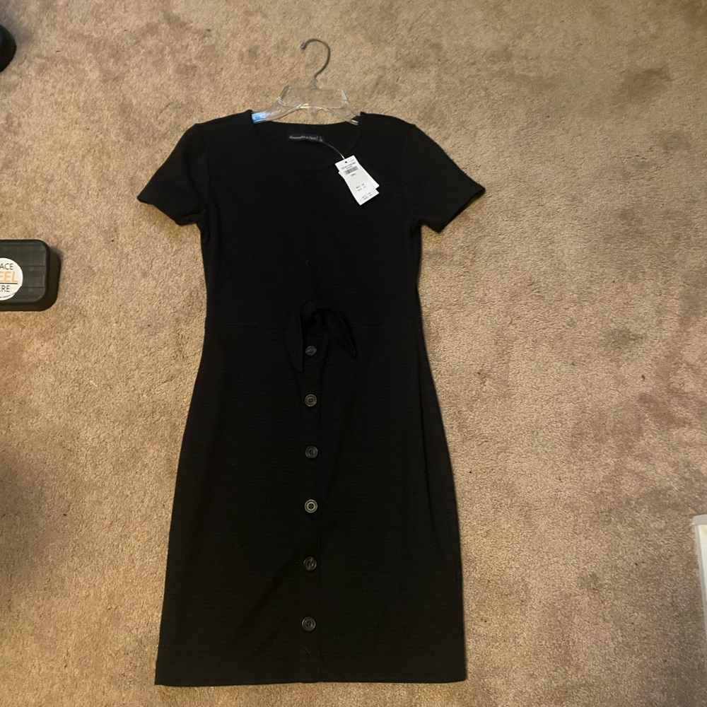 NWT Abercrombie Midi Black Dress